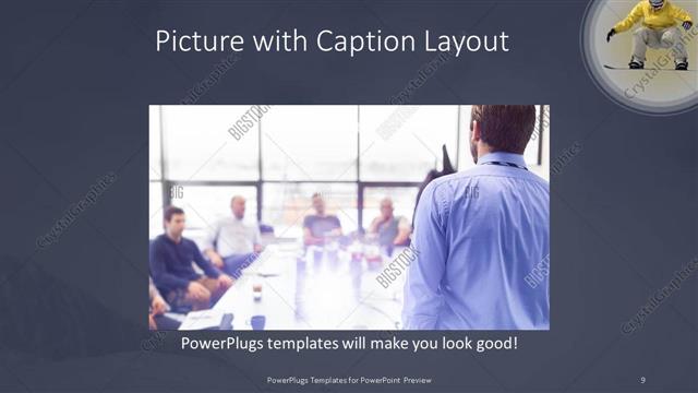 Picture with Caption presentation slide layout