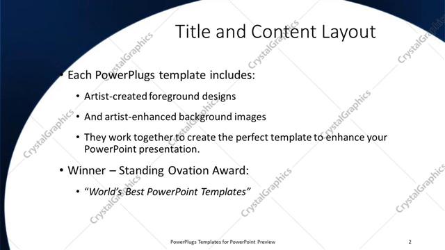 Title and Content presentation slide layout