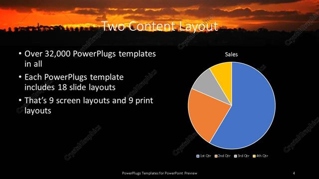 Two Content presentation slide layout