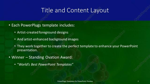 Title and Content presentation slide layout