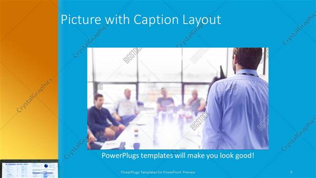 Picture with Caption presentation slide layout