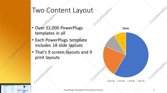 Two Content presentation slide layout