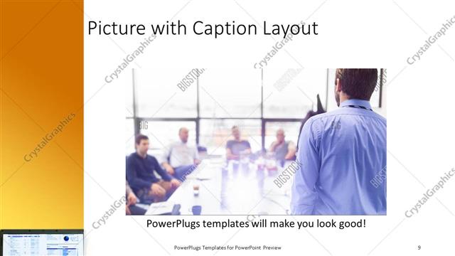 Picture with Caption presentation slide layout