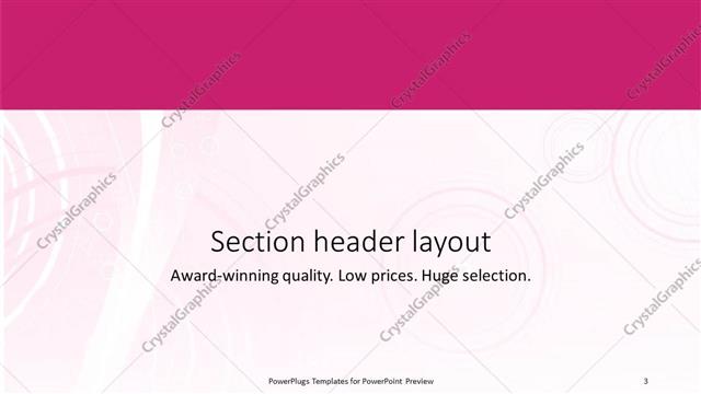Section Header presentation slide layout