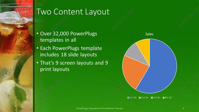 Two Content presentation slide layout