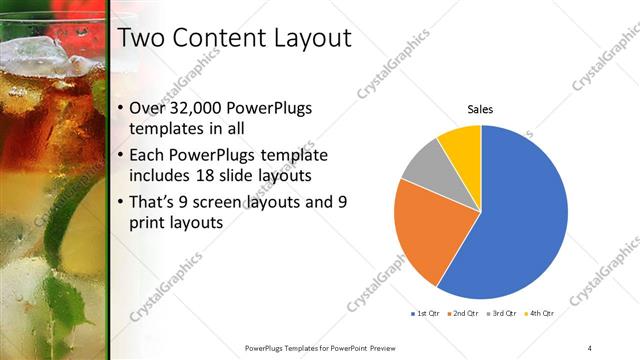 Two Content presentation slide layout