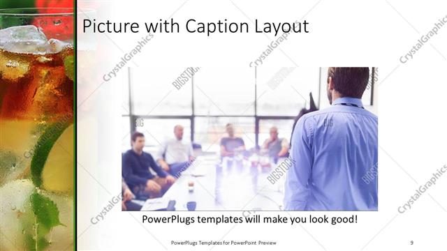 Picture with Caption presentation slide layout
