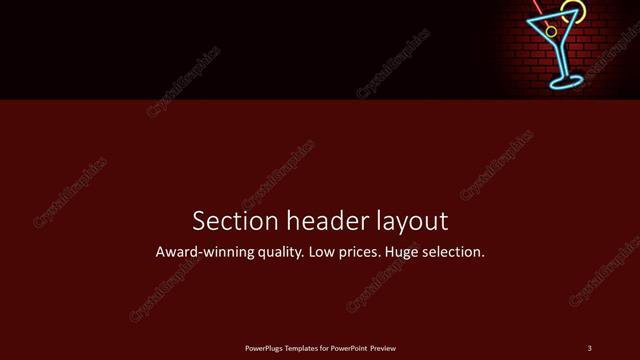 Section Header presentation slide layout