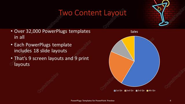 Two Content presentation slide layout
