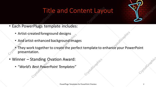 Title and Content presentation slide layout