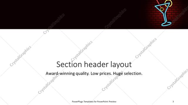 Section Header presentation slide layout
