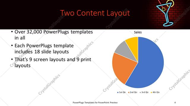 Two Content presentation slide layout