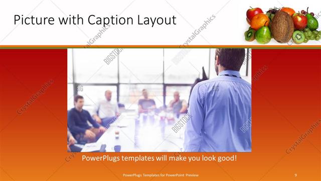 Picture with Caption presentation slide layout