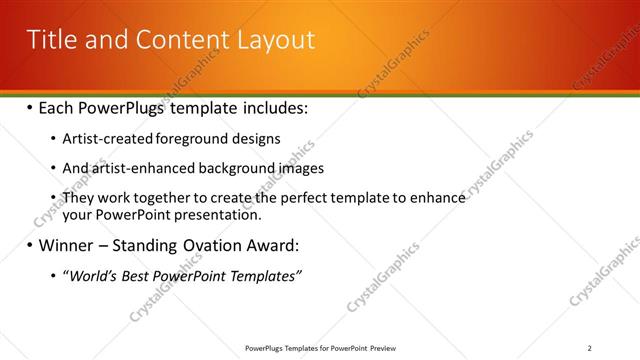 Title and Content presentation slide layout