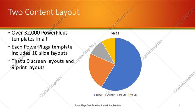 Two Content presentation slide layout