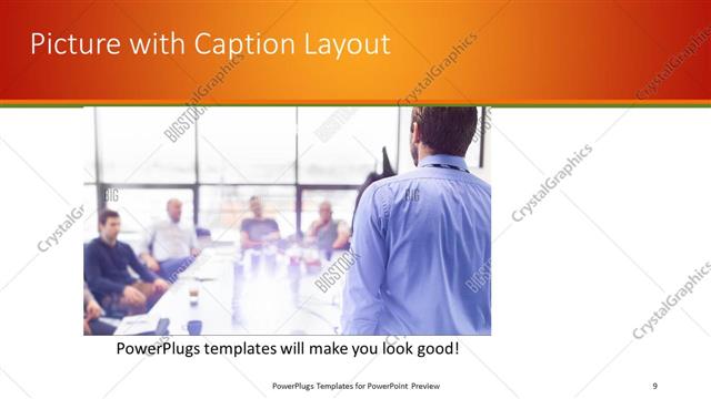 Picture with Caption presentation slide layout