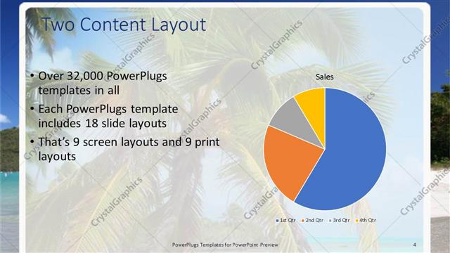 Two Content presentation slide layout