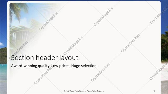 Section Header presentation slide layout