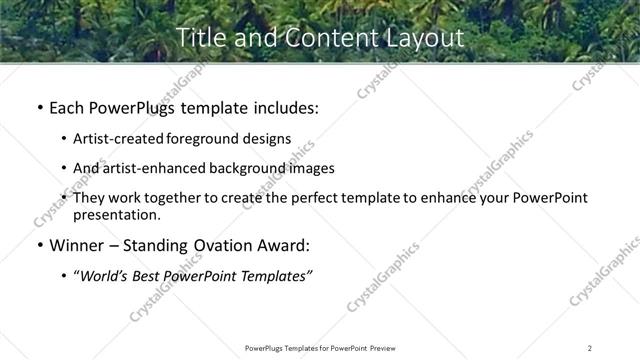 Title and Content presentation slide layout