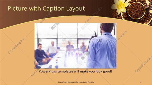 Picture with Caption presentation slide layout