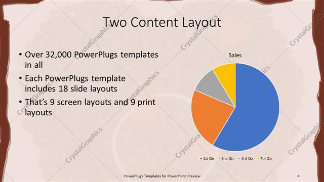 Two Content presentation slide layout