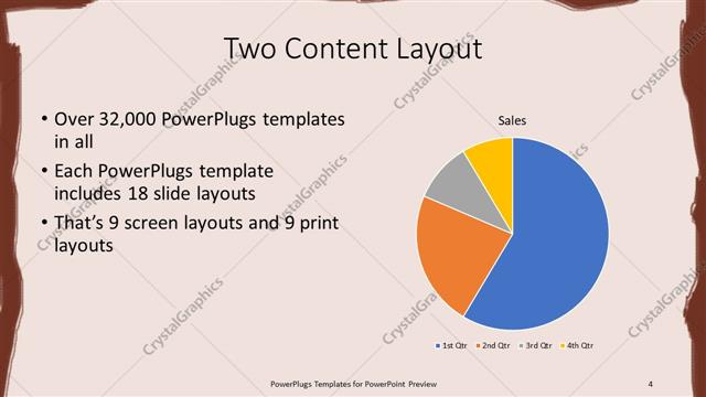 Two Content presentation slide layout