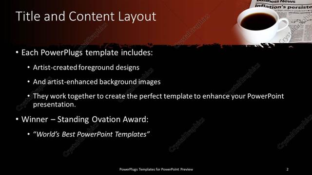 Title and Content presentation slide layout