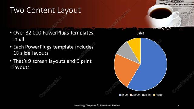Two Content presentation slide layout