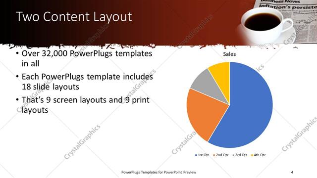 Two Content presentation slide layout