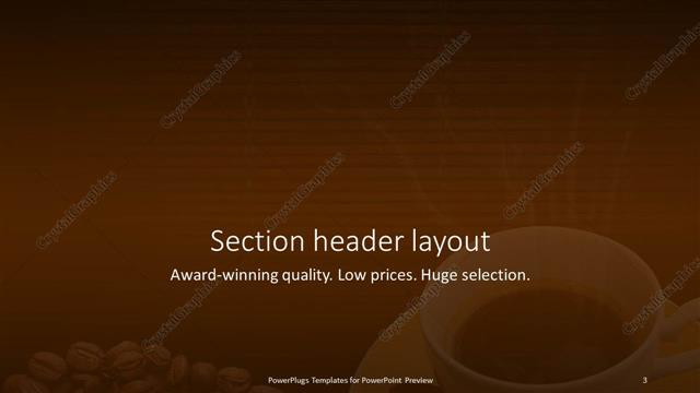 Section Header presentation slide layout