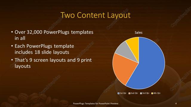 Two Content presentation slide layout