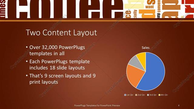Two Content presentation slide layout