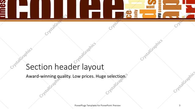 Section Header presentation slide layout