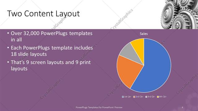 Two Content presentation slide layout