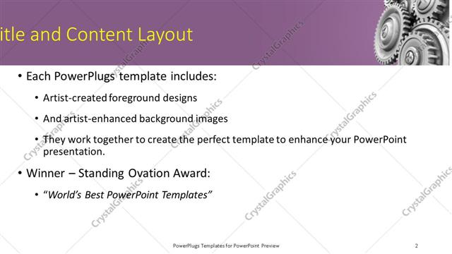 Title and Content presentation slide layout
