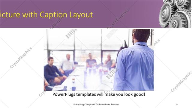 Picture with Caption presentation slide layout