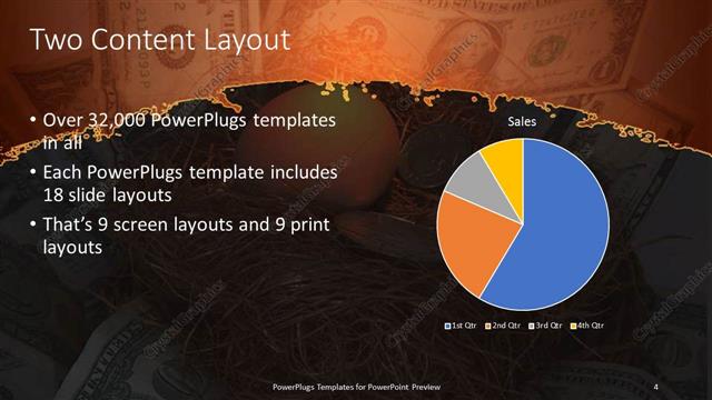 Two Content presentation slide layout