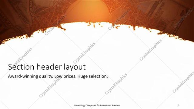 Section Header presentation slide layout