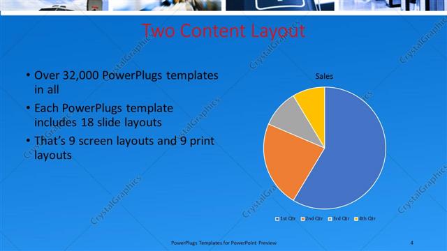 Two Content presentation slide layout
