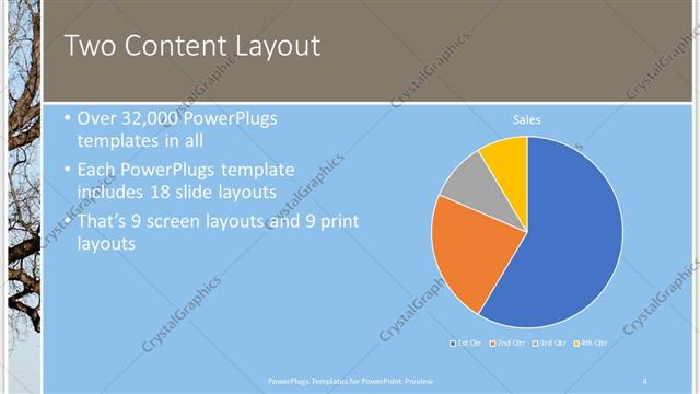 Two Content presentation slide layout
