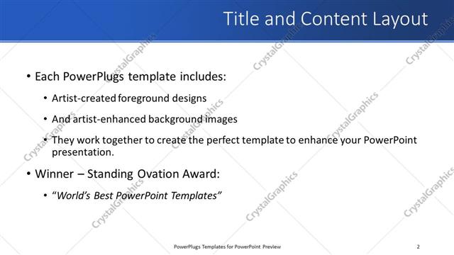 Title and Content presentation slide layout
