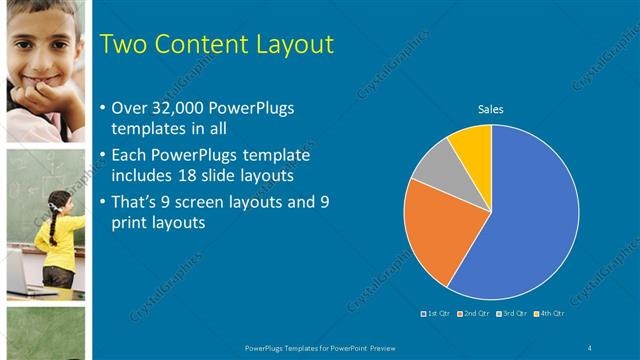 Two Content presentation slide layout