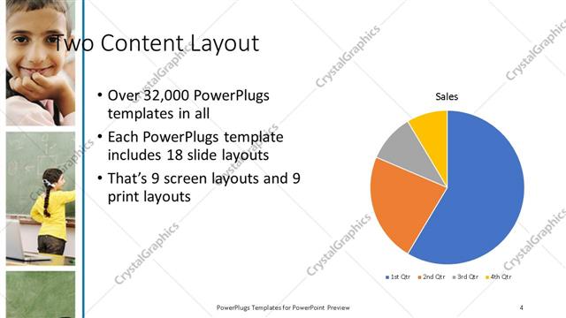 Two Content presentation slide layout
