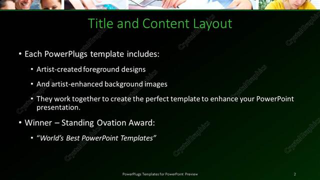Title and Content presentation slide layout