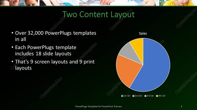 Two Content presentation slide layout