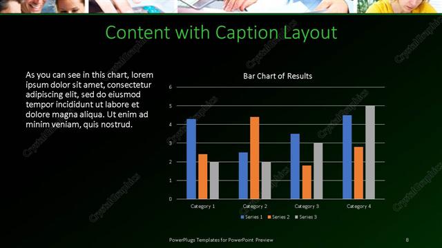 Content with Caption presentation slide layout