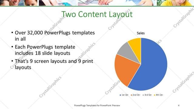 Two Content presentation slide layout