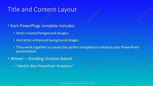 Title and Content presentation slide layout