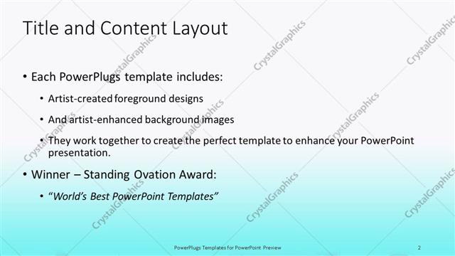 Title and Content presentation slide layout