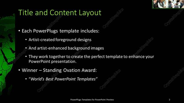 Title and Content presentation slide layout